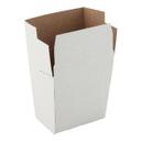 10 oz White Paperboard Square French Fry Food Pail