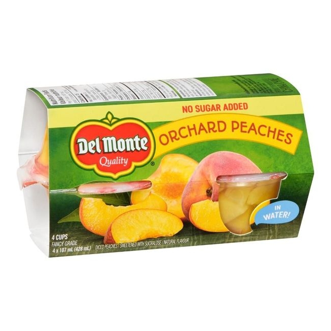 No Sugar Added Orchard Peaches in Water - Plastic Cup
