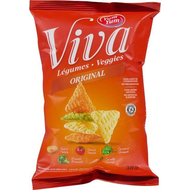 Viva Triangles De Légumes Originaux, 38 G -- 30 Par Boîte