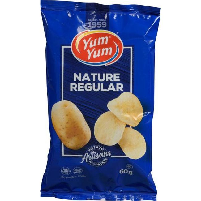 Yum Yum Chips De Pommes De Terre Nature, 60 G -- 30 Par Boîte