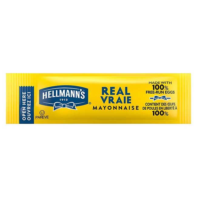 Hellmann's Mayonnaise Sans Gluten - Sachet De 11 Ml -- 210 Par Boîte