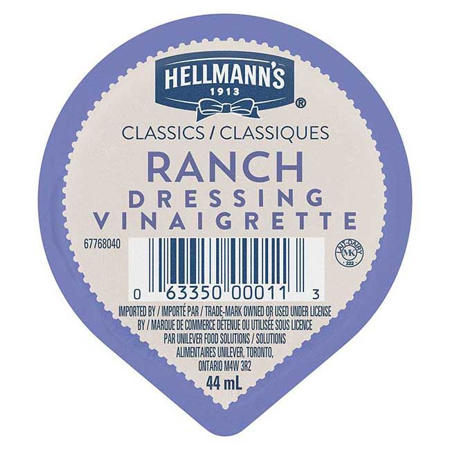 Hellmann's Creamy Ranch Dip - Portion Pack, 44 Ml -- 108 Per Case