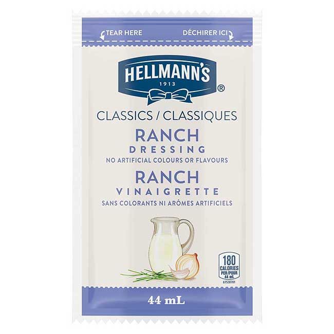 Hellmann's Sauce Ranch Crémeuse - Format Portionné, 44 Ml -- 102 Par Boîte