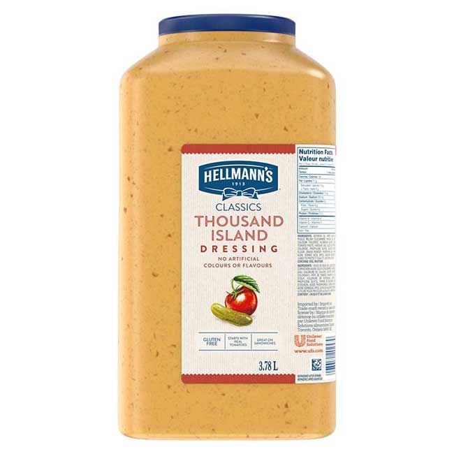 Hellmann's Vinaigrette Mille-îles Sans Gluten, 3,78 L -- 2 Par Boîte