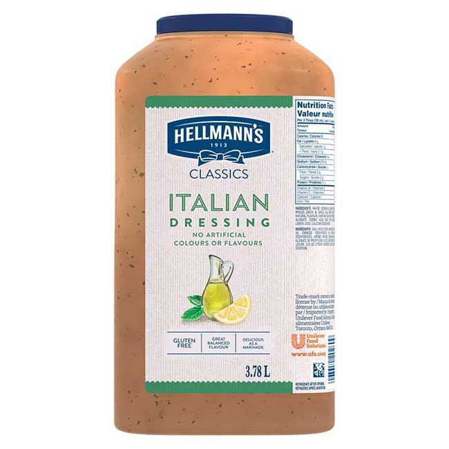 Hellmann's Gluten Free Classic Italian Dressing, 3.78 L -- 2 Per Case