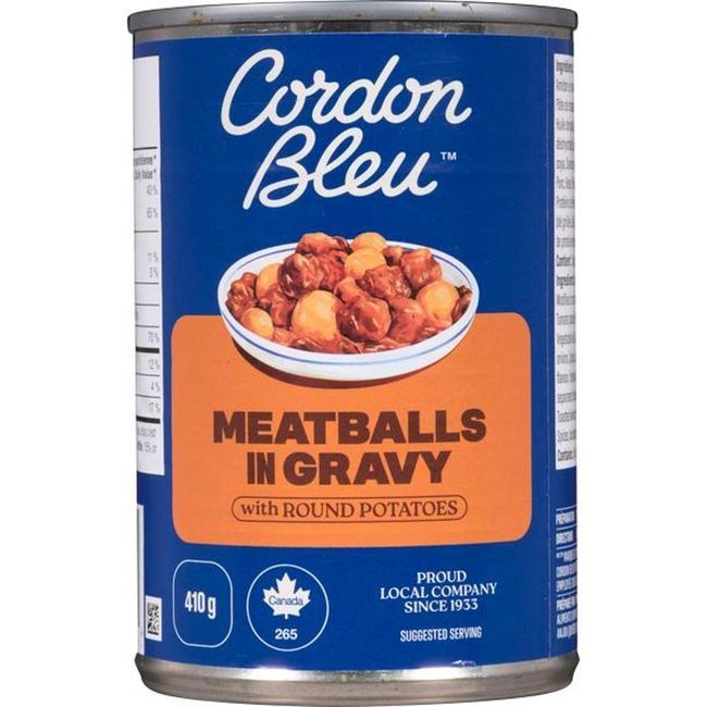 Cordon Bleu Boulettes De Viande En Sauce Avec Pommes De Terre Rondes, 410 G -- 24 Par Boîte