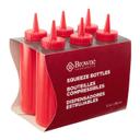 Polyethylene Red 12 oz Squeeze Dispenser Set