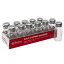 2 oz Square Glass Salt and Pepper Shaker with Stainless Steel Top