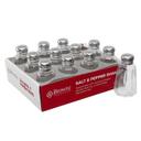 2 oz Paneled Glass Salt and Pepper Shaker with Stainless Steel Top