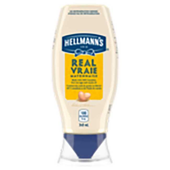 Hellmann's Mayonnaise Sans Gluten, 340 Ml, À Presser -- 12 Par Boîte