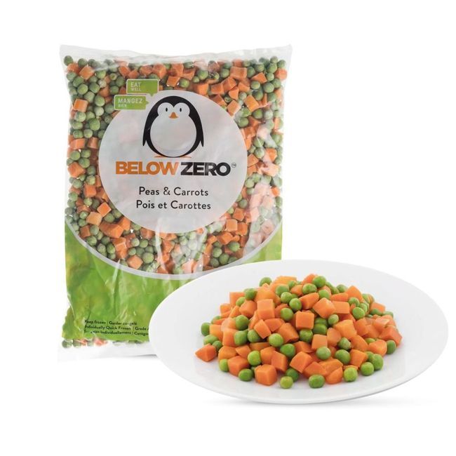 Below Zero Iqf Green Peas And Carrots, 2 Kg -- 6 Per Case