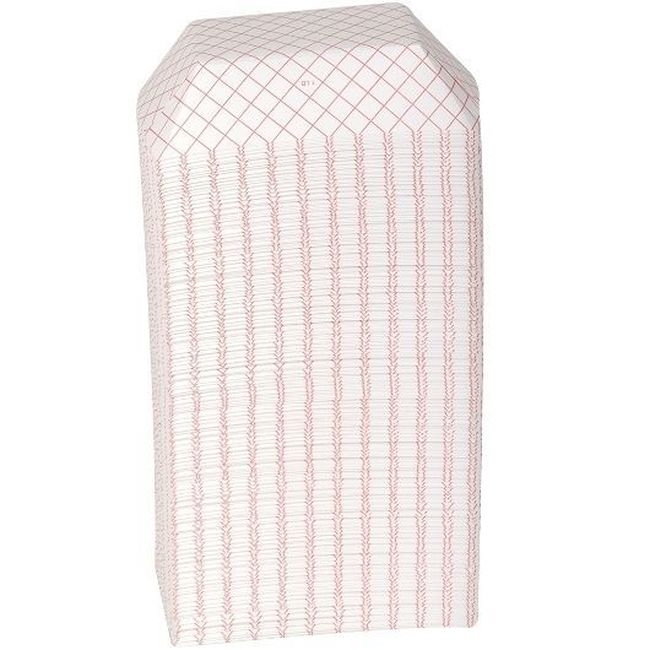 1 lb Red Plaid Poly-coated Paper Food Tray