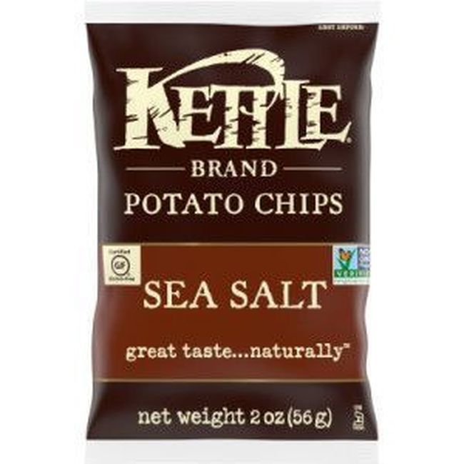 Kettle Chips De Pommes De Terre Au Sel De Mer, 56 G -- 24 Par Boîte