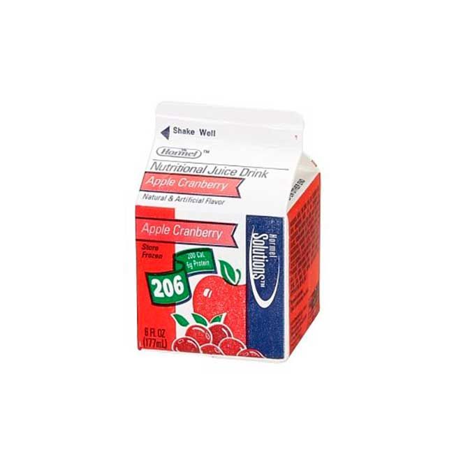 Hormel Vital Cuisine Boisson Nutritive Au Jus De Pomme Et De Canneberge 206, 50 Unités