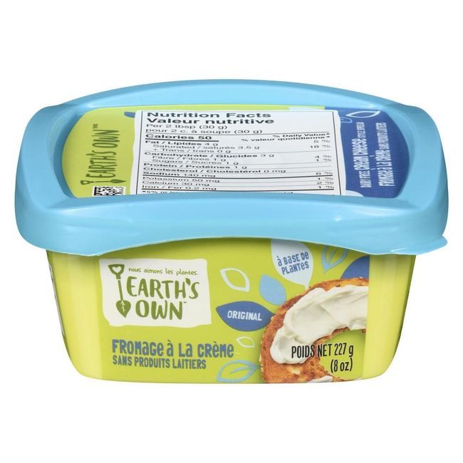 Earth's Own Fromage À La Crème À Tartiner Sans Produits Laitiers, 227 G -- 6 Par Boîte