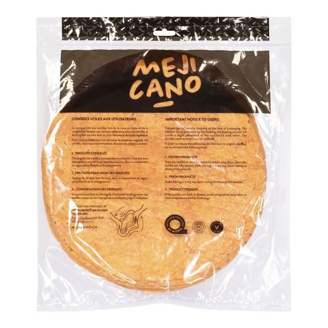 Mejicano 12 Inch Orange Mandarin Tortilla, 12 Count -- 6 Per Case