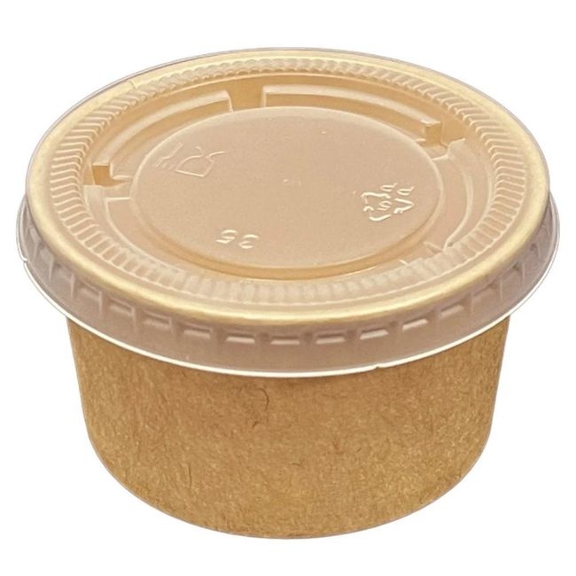 Polypropylene Lid for Kraft 2 oz Bowl