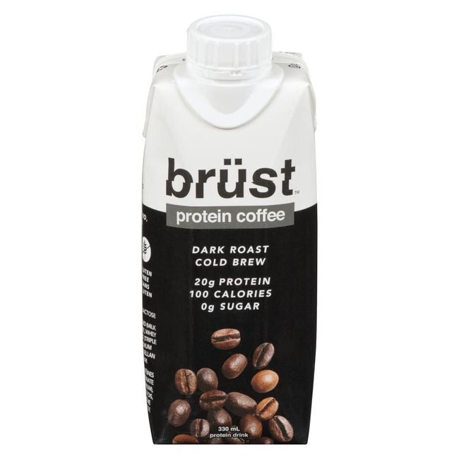 Brüst Dark Roast Cold Brew Protein Coffee, 330 Ml -- 12 Per Case