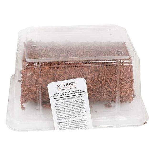 King's Pastry Choco-vanilla Cake Roll, 560 G -- 8 Per Case