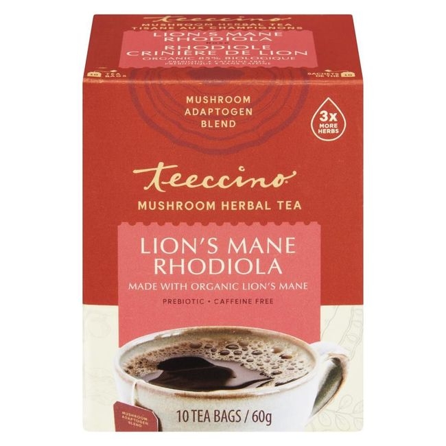 Lions Mane Rhodiola Mushroom Herbal Tea