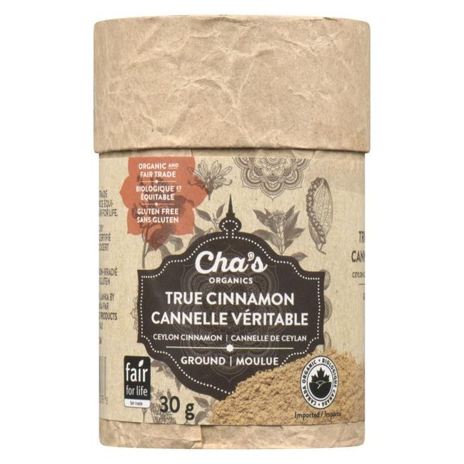 Cha's Organics Ground True Cinnamon, 30 G -- 6 Per Case