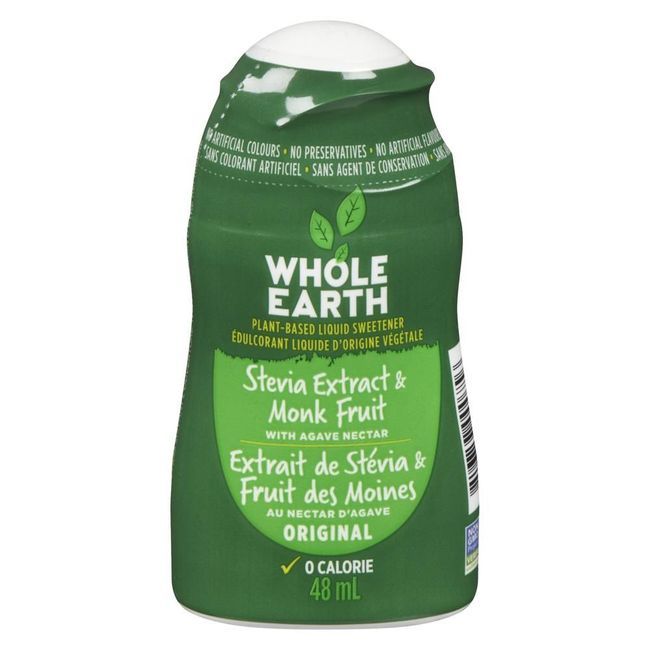 Whole Earth Édulcorant Liquide Stevia Monk Fruit, 48 Ml -- 12 Par Boîte