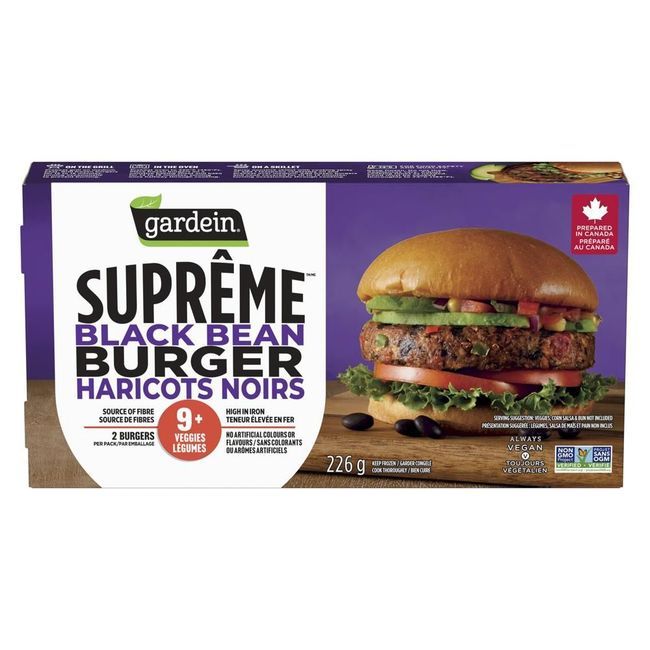 Gardein Burger Suprême Aux Haricots Noirs, 226 G -- 8 Par Caisse