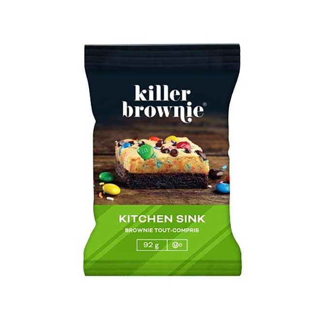 Killer Brownie Company Brownie Au Fudge Emballé Individuellement Dans Un Évier De Cuisine, 92,136 G -- 44 Par Boîte