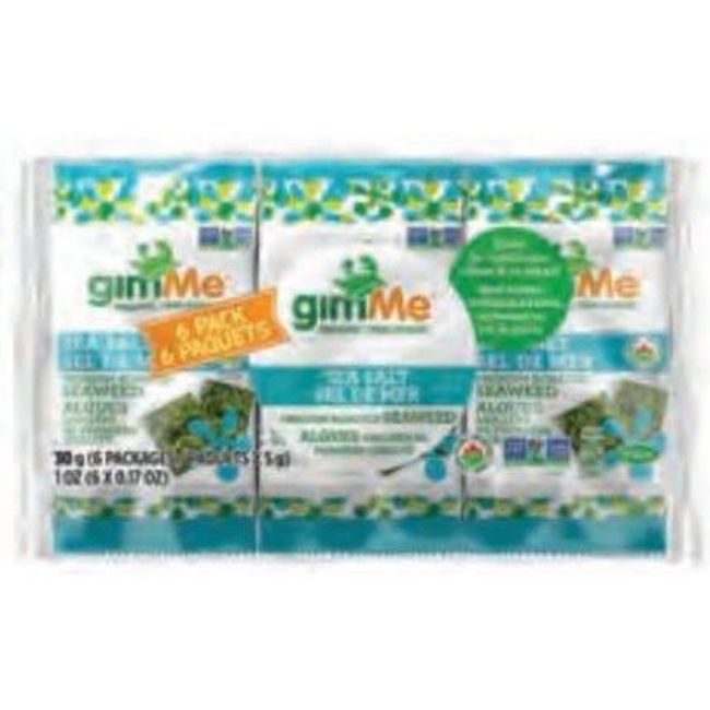 Gimme 5 G Organic Sea Salt Roasted Seaweed Snacks, 6 Count -- 8 Per Case