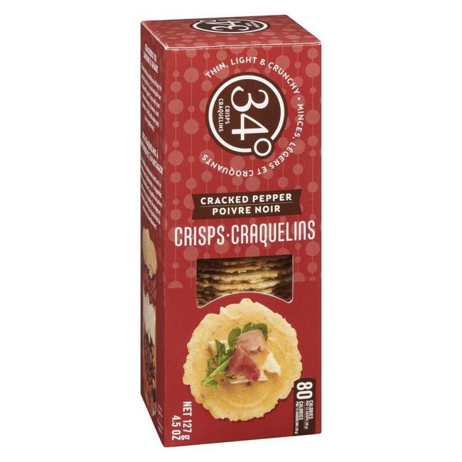 34 Degrees Chips Fines, Légères Et Croquantes Au Poivre Concassé, 4,5 Oz -- 12 Par Boîte