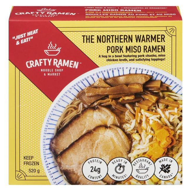 Crafty Ramen Pork Miso Ramen, 520 G -- 12 Per Case