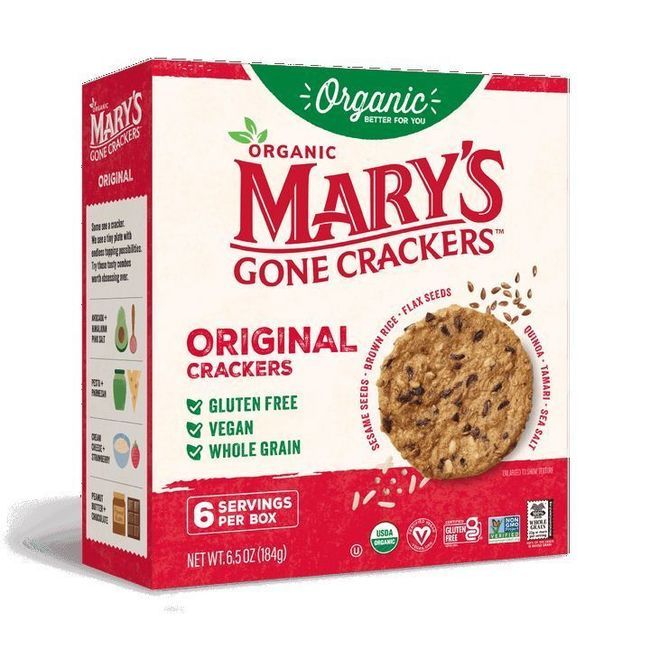 Mary's Gone Crackers Organic Original Crackers, 184 G -- 12 Per Case
