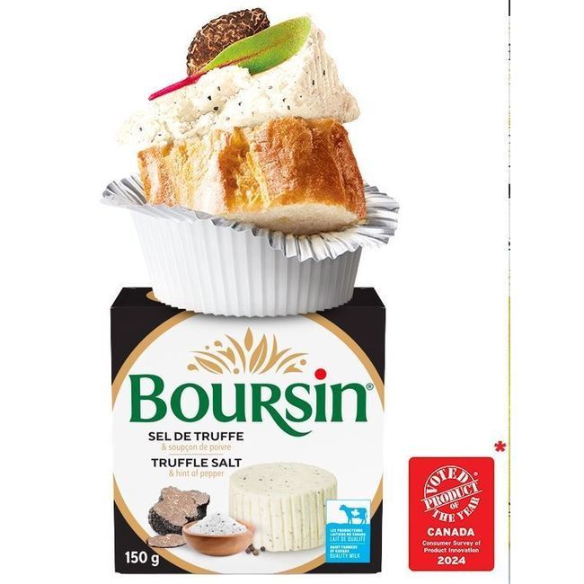 Boursin Sel À La Truffe Et Pointe De Poivre, 150 G -- 6 Par Boîte