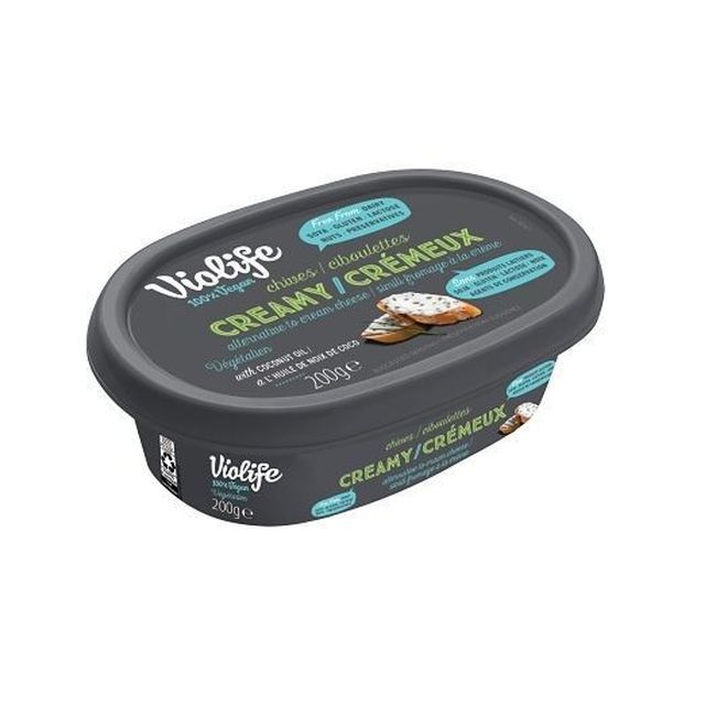 Violife Alternative Au Fromage Crémeux Végétalien À La Ciboulette - Emballage De Détail, 200 G -- 8 Par Boîte