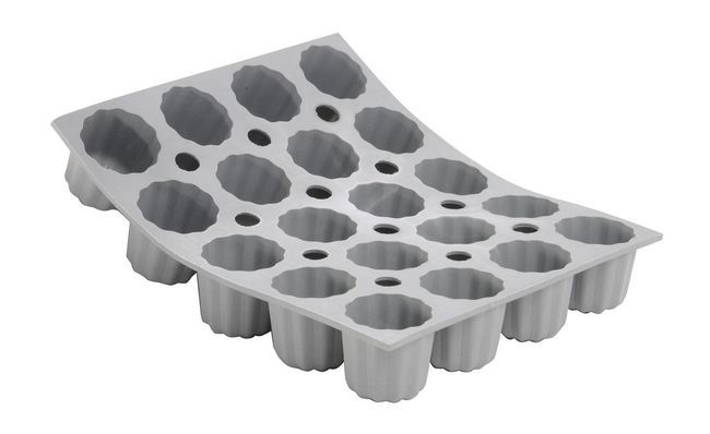 De Buyer Moule À Flûtecake Bordelais En Silicone, 20 Mini, 8,3 X 7 Po