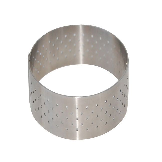 De Buyer Mini Cercle À Tarte Rond Perforé, 2,6 X 0,8 Po