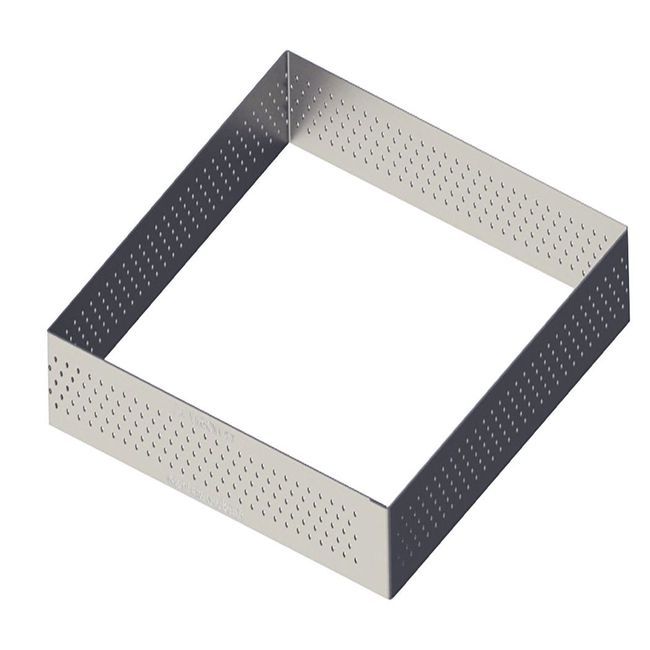 De Buyer Cercle À Tarte Carré Perforé, 2,8 X 2,8 X 0,8 Po