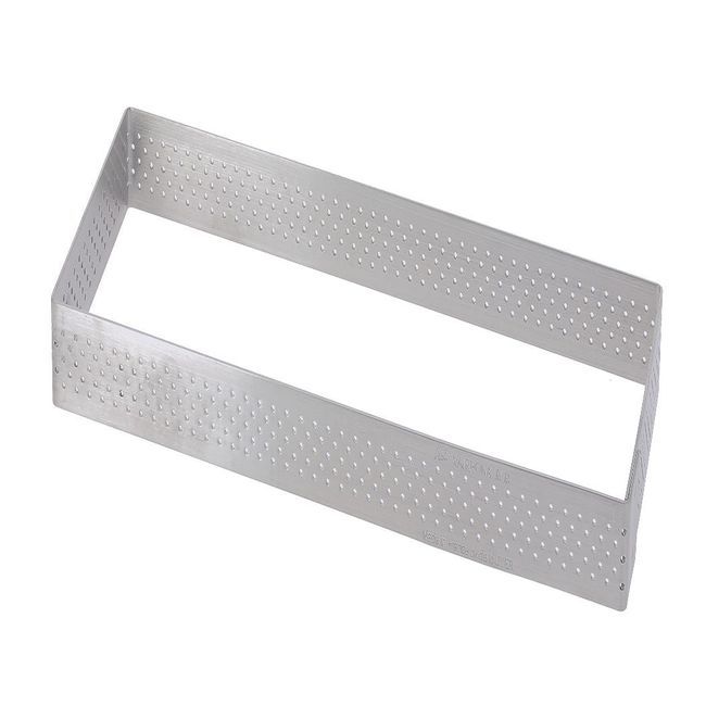 De Buyer Cercle À Tarte Rectangulaire Perforé, 119 X 41 X 20 Mm