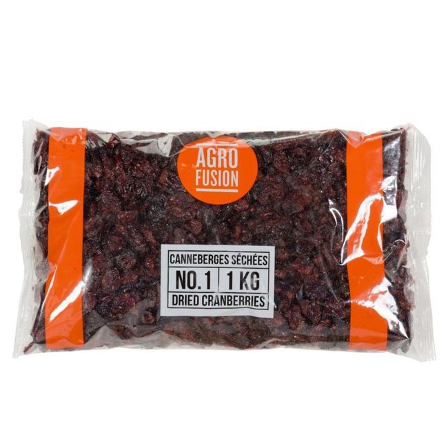 Agrofusion Peanut Free Dried Cranberries, 1 Kg -- 3 Per Case
