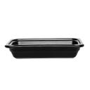 Coal Black Half Size Ceramic Insert Food Pan