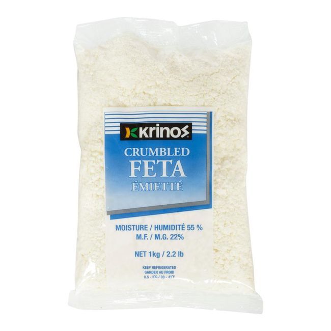 Krinos Fromage Feta Émietté, 1 Kg -- 4 Par Boîte
