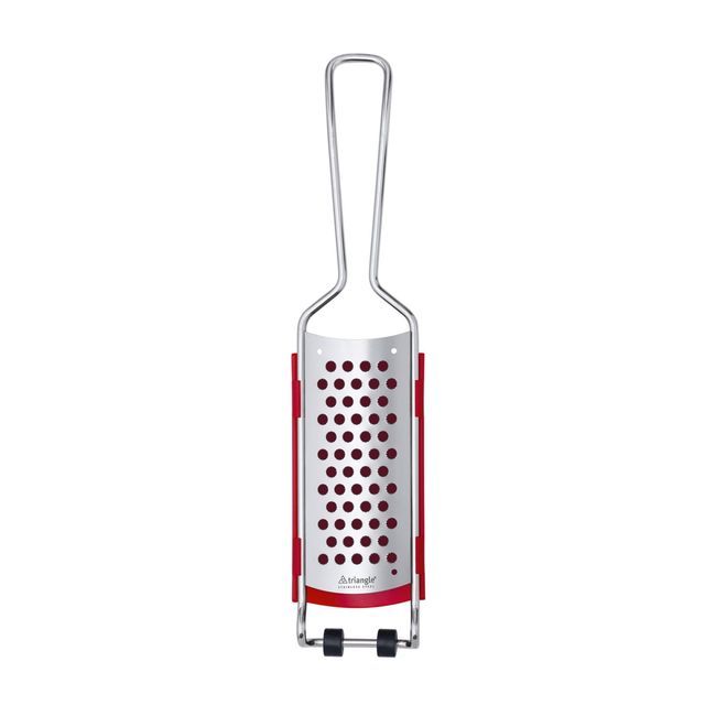 Triangle Râpe À Parmesan En Acier Inoxydable Trempé Avec Récupérateur, 33 X 7,2 X 3 Cm
