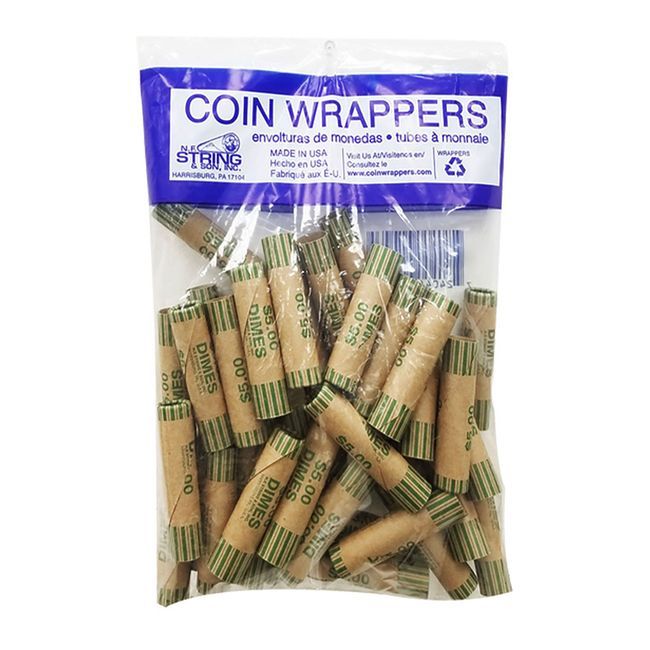 Dorfin Paper Dimes Coin Wrapper, 36 Count -- 25 Per Case