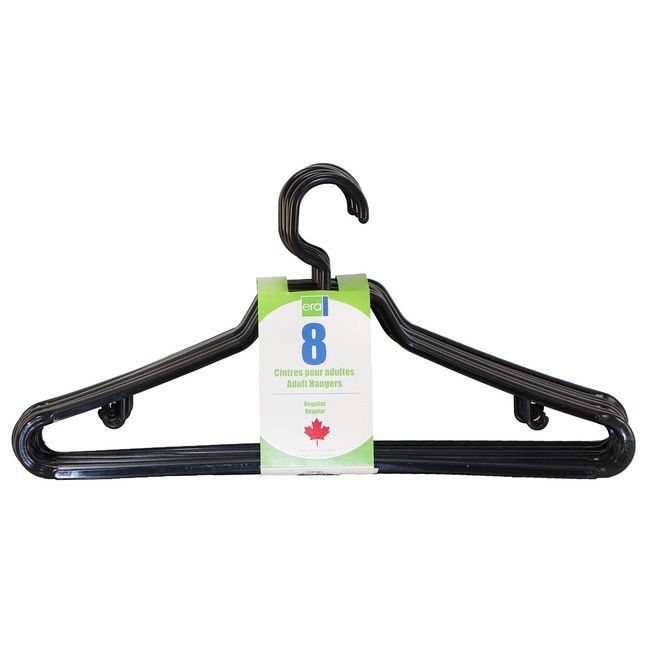 Eraware Cintre Noir De Poids Moyen, 8 Unités -- 18 Par Boîte