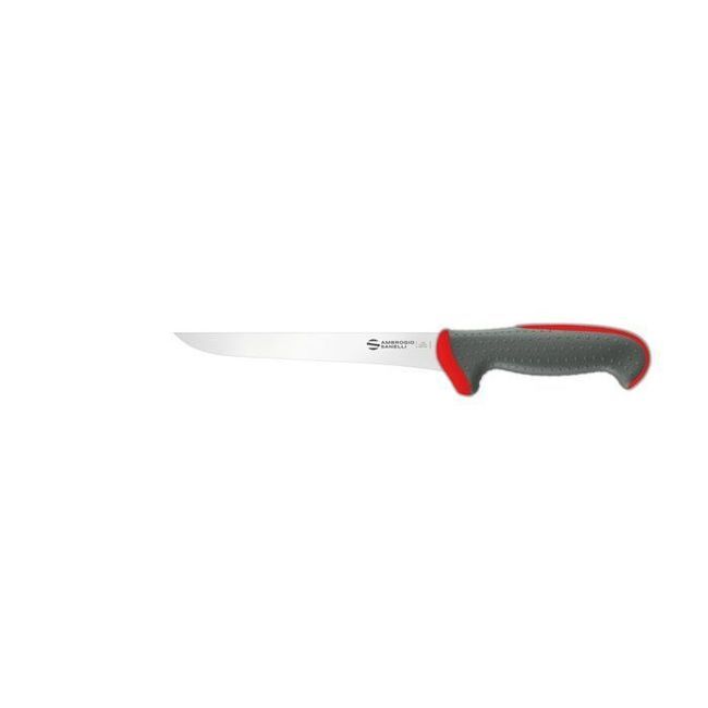 Ambrogio Sanelli Couteau À Désosser Étroit Tecna Red Avec Finition De Lame Semi-polie, 7 Po