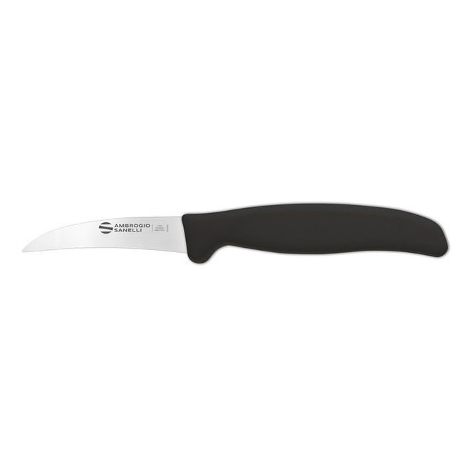 Supra Curved Vegetable Knife with Semi-Polished Blade Finish