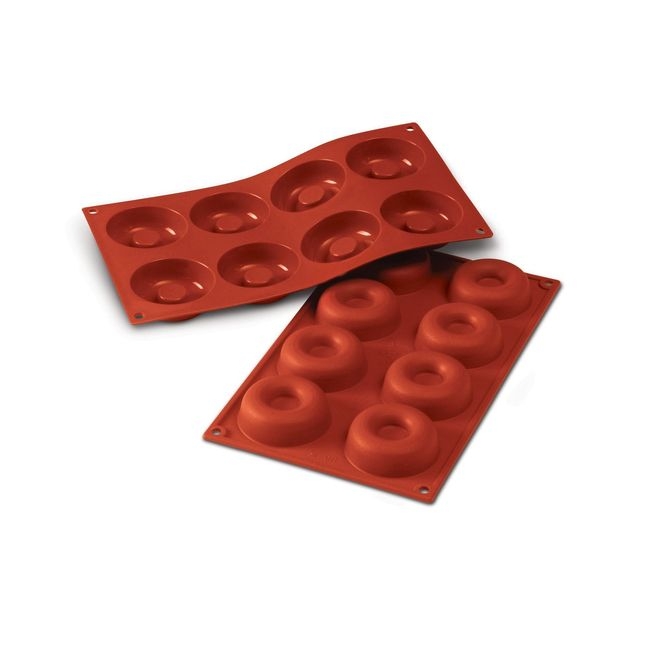 Siliconflex Alimentary Silicone 18 Cavities Savarin Mold 1.61 x 0.47 in Height Cavity