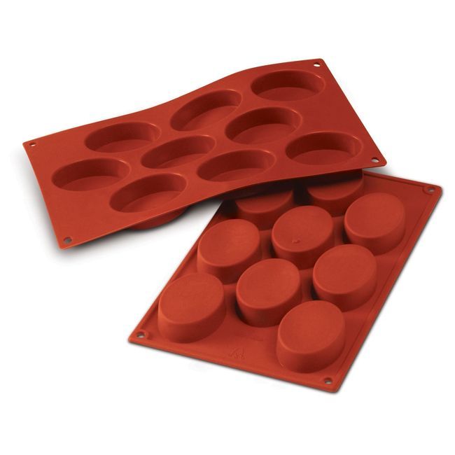 Silikomart Moule Ovale En Silicone Alimentaire Siliconflex 16 Cavités 5,5 X 3,3 X 2 Cm