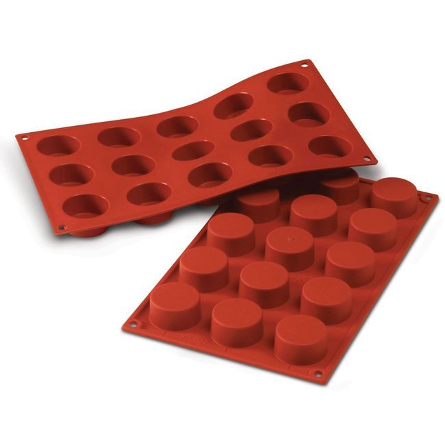 Silikomart Moule Cylindrique Siliconflex À 8 Cavités, 2,36 Po De Diamètre X 1,38 Po De Hauteur