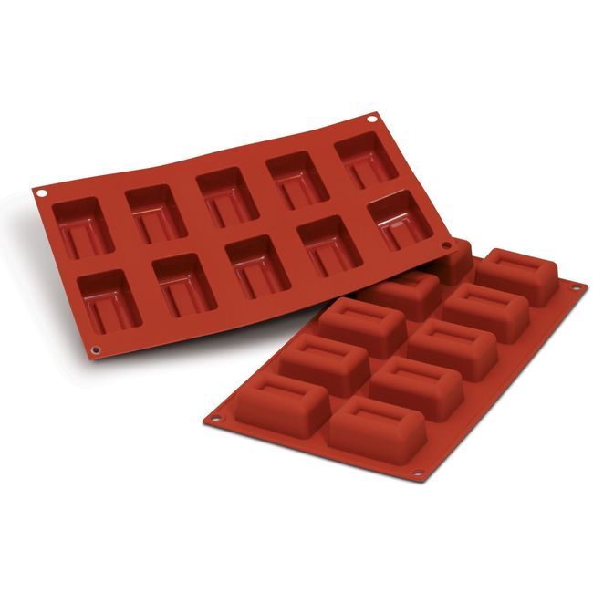 Silikomart Moule Lingotto En Silicone Alimentaire Siliconflex 25 Cavités, 41 Mm De Longueur X 23 Mm De Largeur X 21 Mm De Hauteur